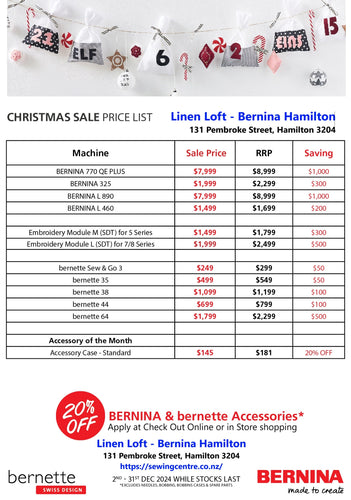 Newsletter - Christmas - Linen Loft - Bernina Hamilton – 11 Dec 2024
