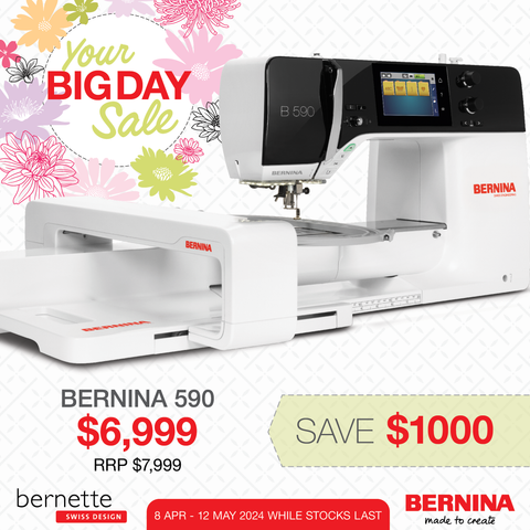 Bernina  590 Sewing Machine & Embroidery Unit - The perfect machine for Sewists, Quilters & Embroiderers