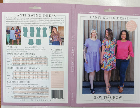 Lanti Swing Dress - sewing pattern