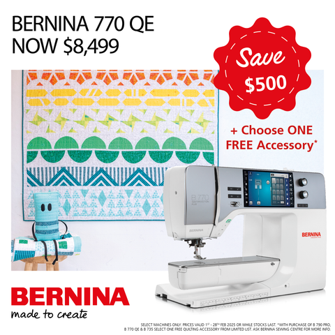 BERNINA 770 QE PLUS with Embroidery Module