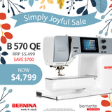 Bernina 570 Quilters Edition Sewing Machine (Excl BSR)