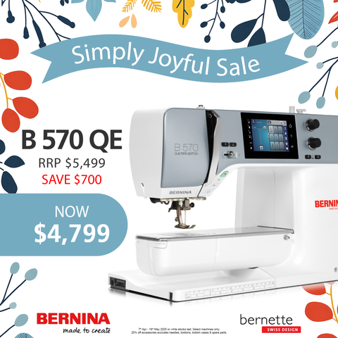 Bernina 570 Quilters Edition Sewing Machine (Excl BSR)