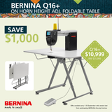 BERNINA Q 16 PLUS Longarm Quilting Machine and Horn Table (Foldable)