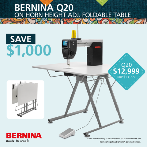 Bernina Q20 with Horn foldable table
