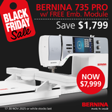 BERNINA 735 PRO Incl. Embroidery Module