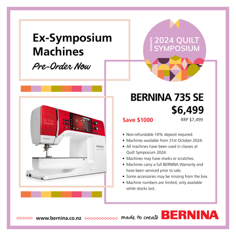 Bernina Ex-Symposium Machine Pre-Order - BERNINA 735 (Red Edition) Sewing Machine – Precision Comes As Standard