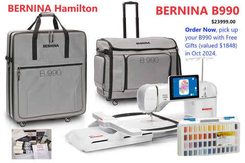 Bernina B 990 - Magical Sewing, Quilting and Embroidery Machine - Order Now, Pick-up in Oct 2024