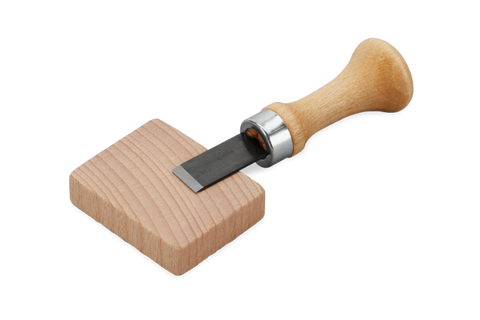 Buttonhole cutter with wooden block